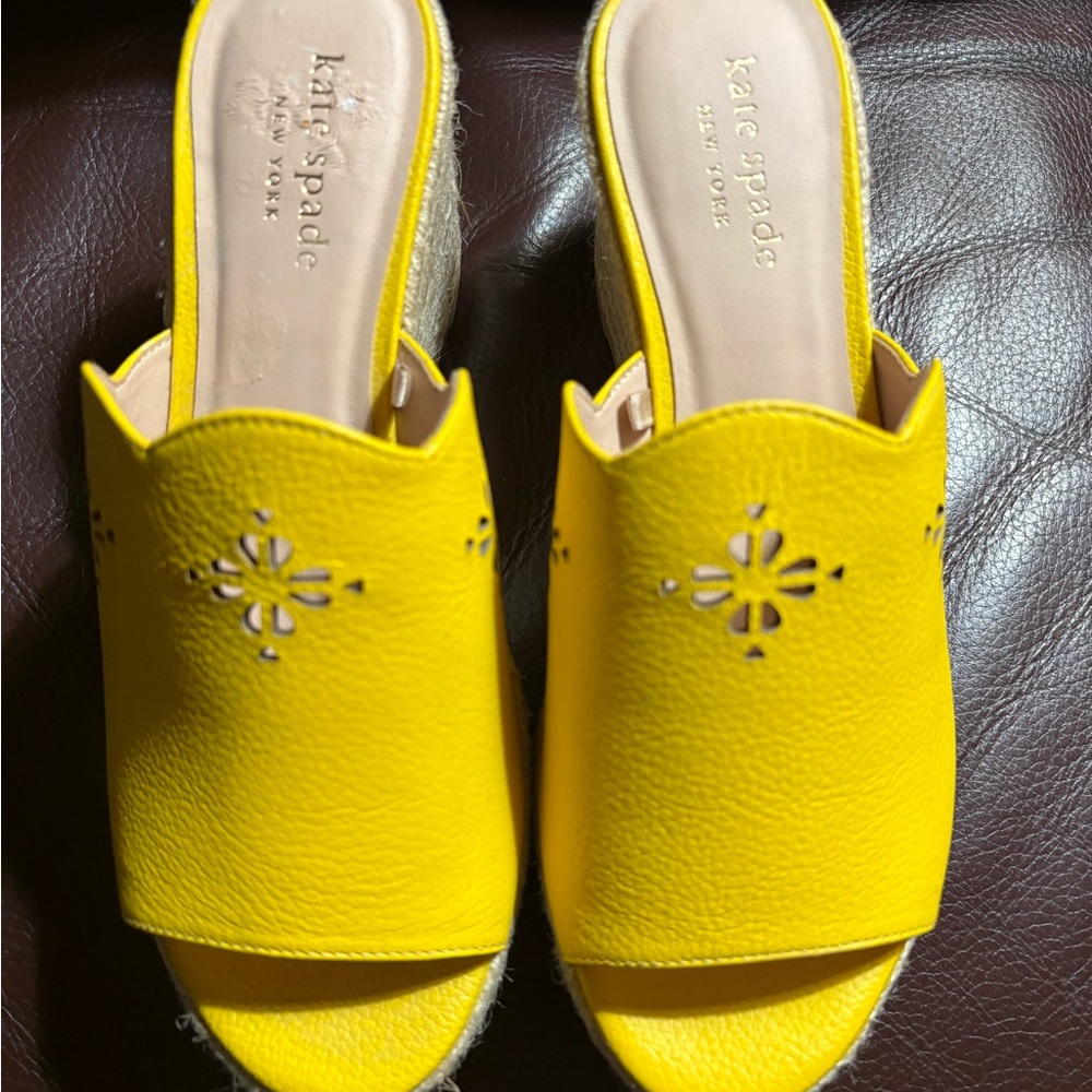 Kate Spade Vibrant Yellow Mules